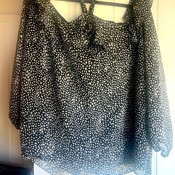 Plus Cold Shoulder Blouse - Picture 1 of 3